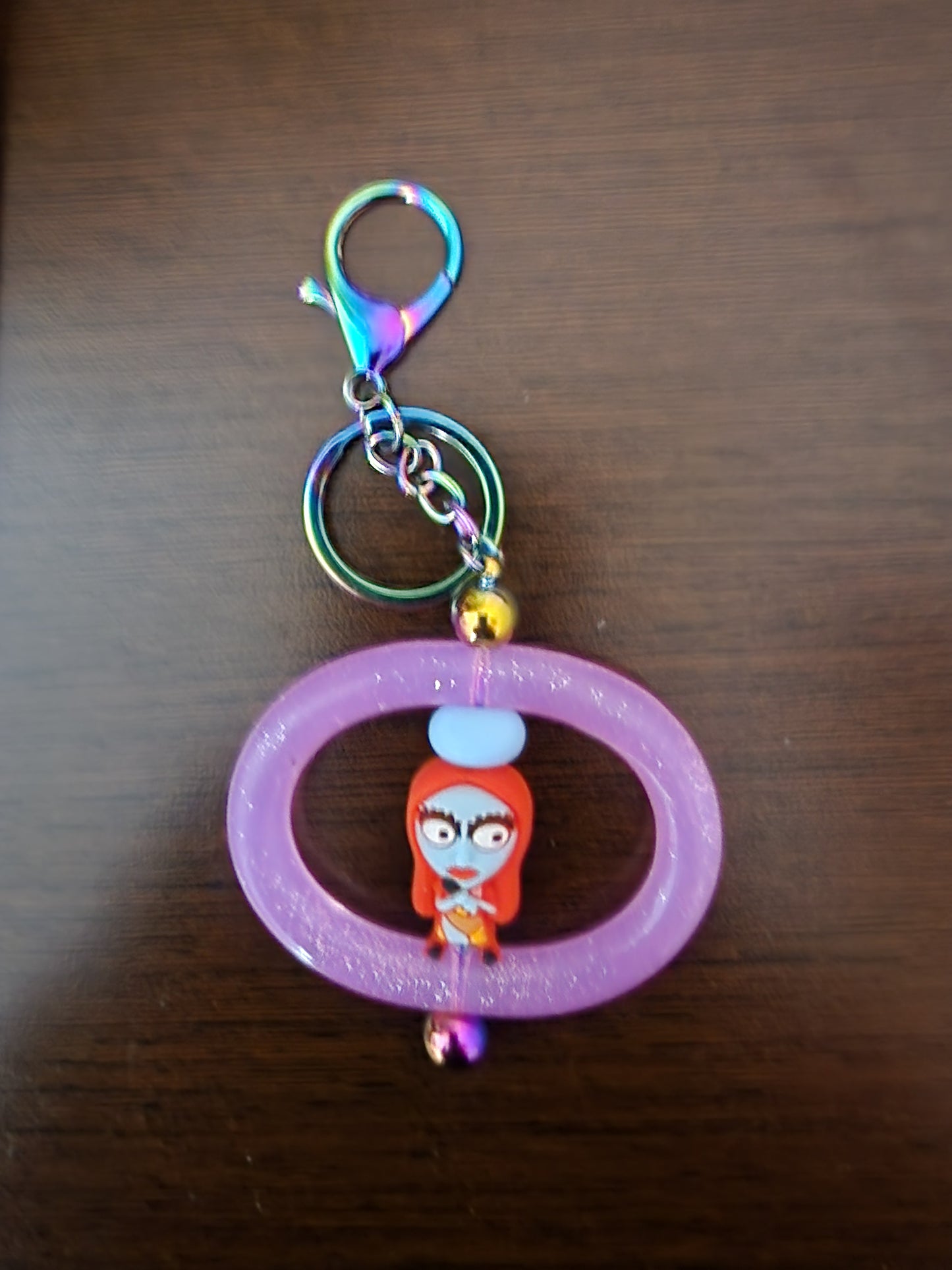 Handmade Beaded Silicone Keychain Ring – Western-Inspired Key Holder, USA Made