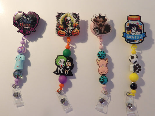 Beaded and Acrylic Badge Reels