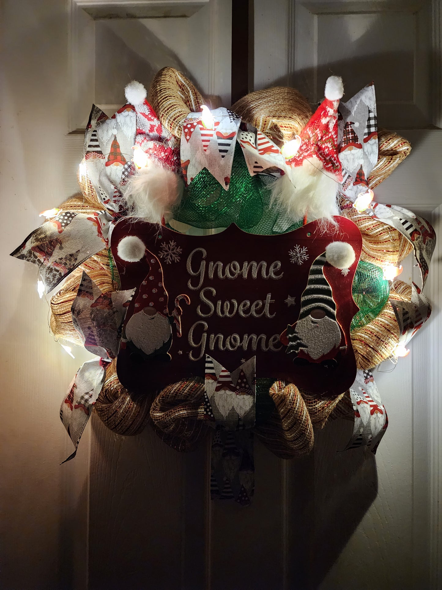 Gnome Sweet Gnome Christmas Wreath