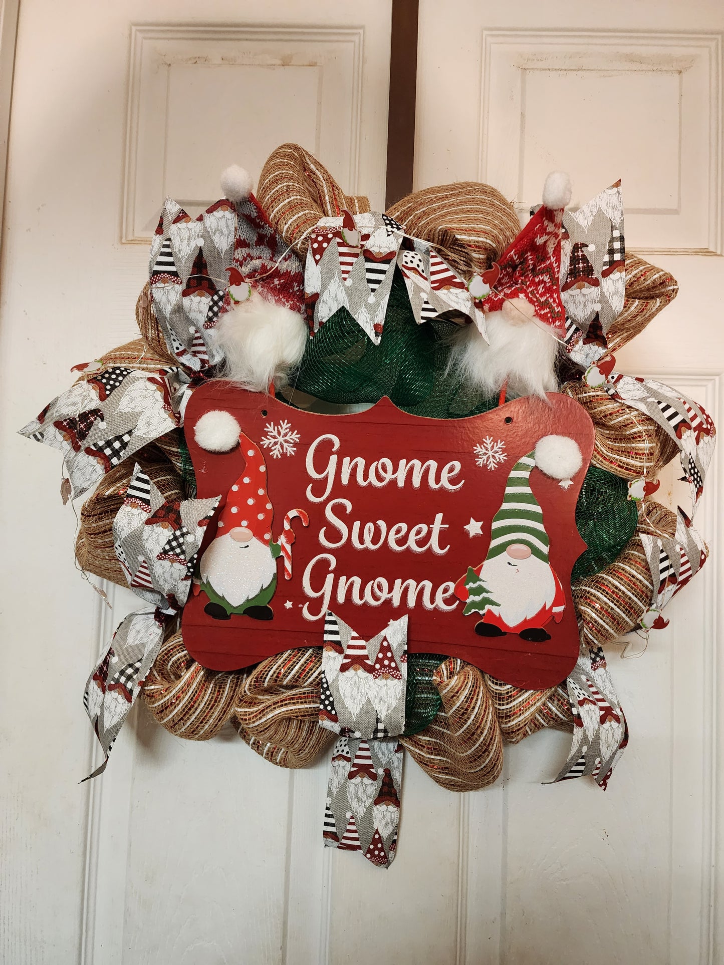 Gnome Sweet Gnome Christmas Wreath