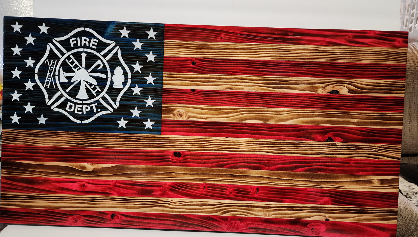 American Flag with Maltese Symbol in Union
