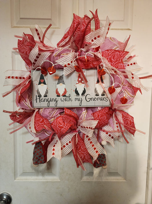 Valentines Hanging with my Gnomies