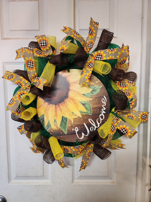 Sunflower Welcome Wreath