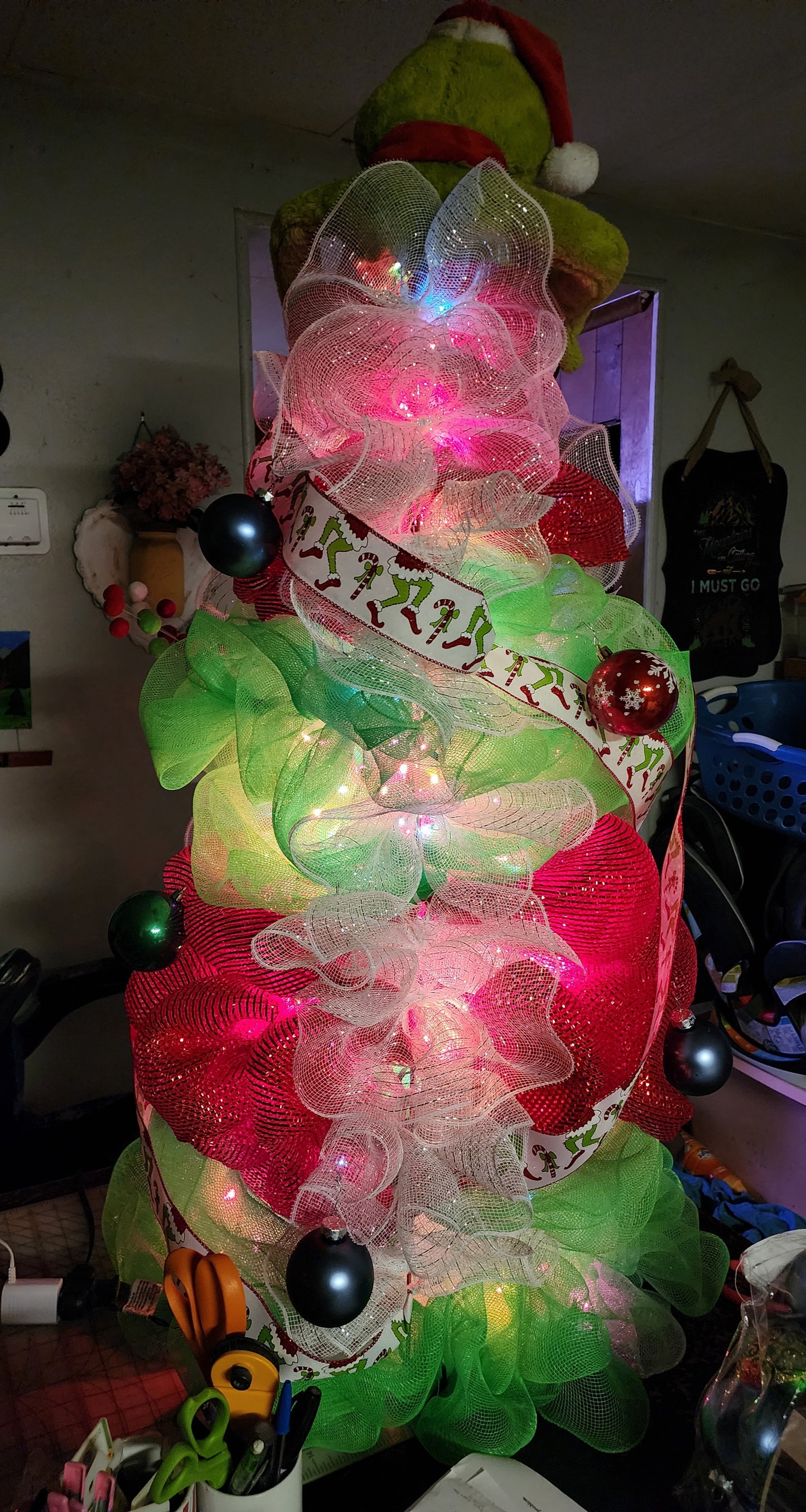 Christmas Monster Deco Mesh Tree