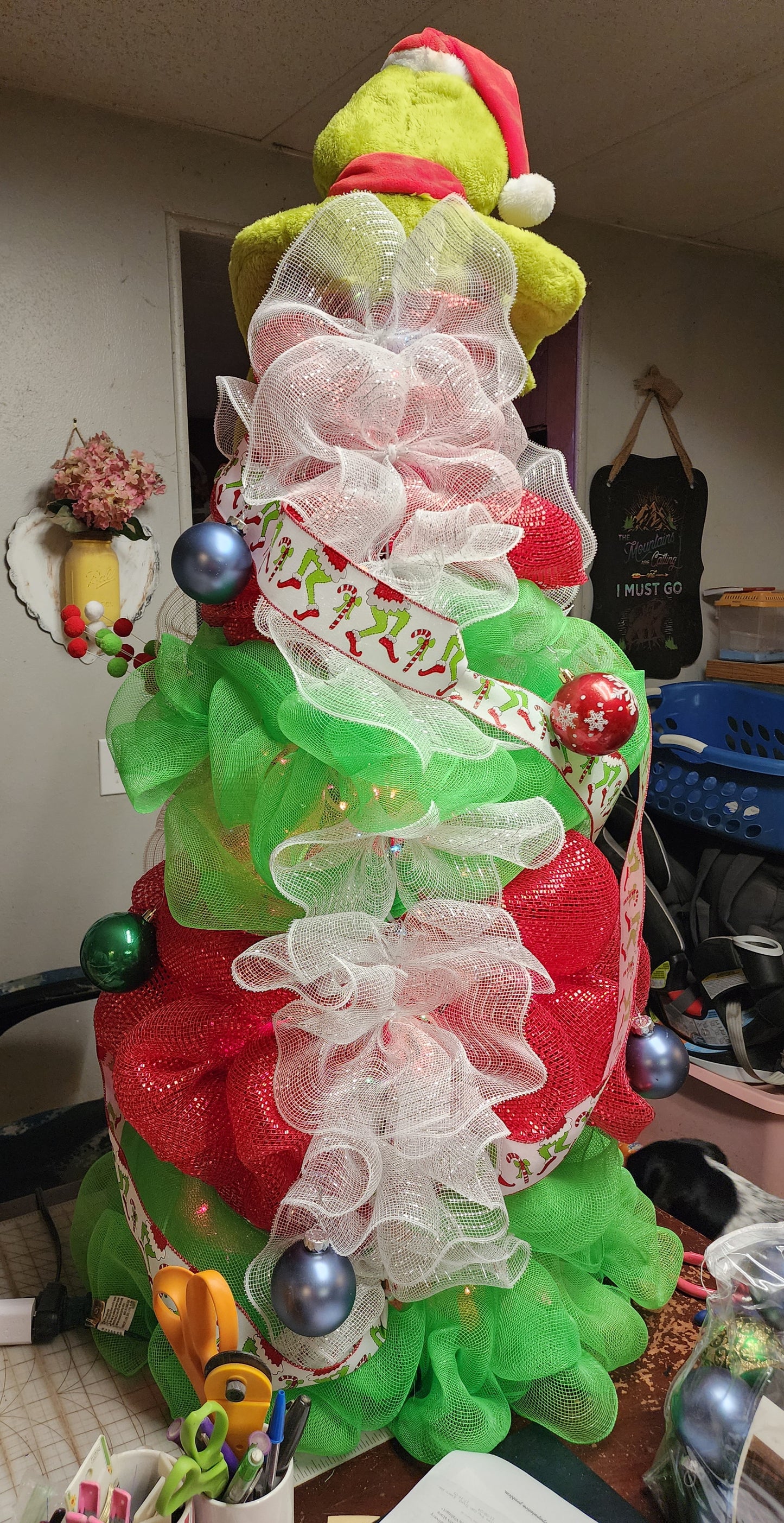 Christmas Monster Deco Mesh Tree