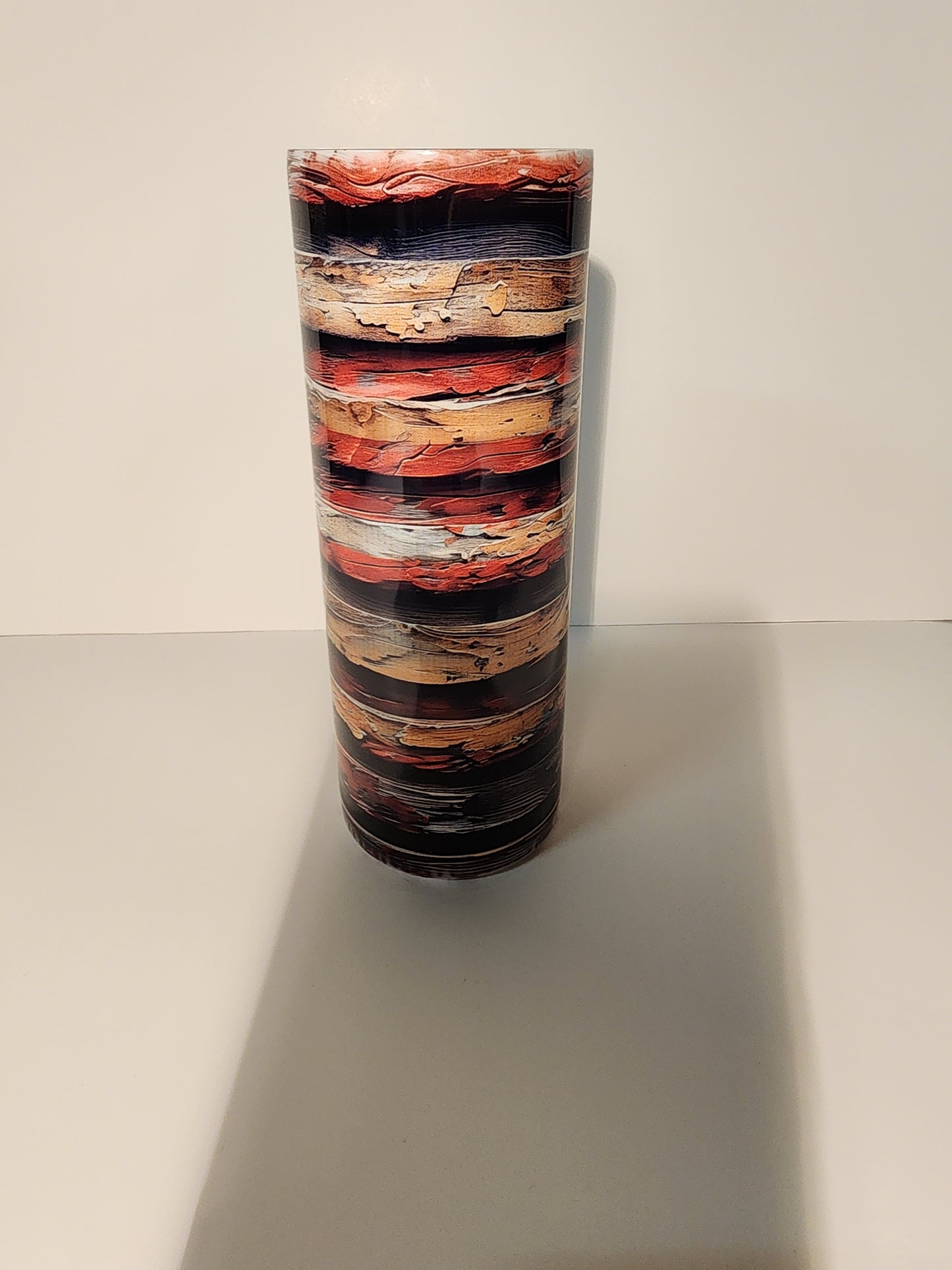 Rustic American Flag Design Tumbler