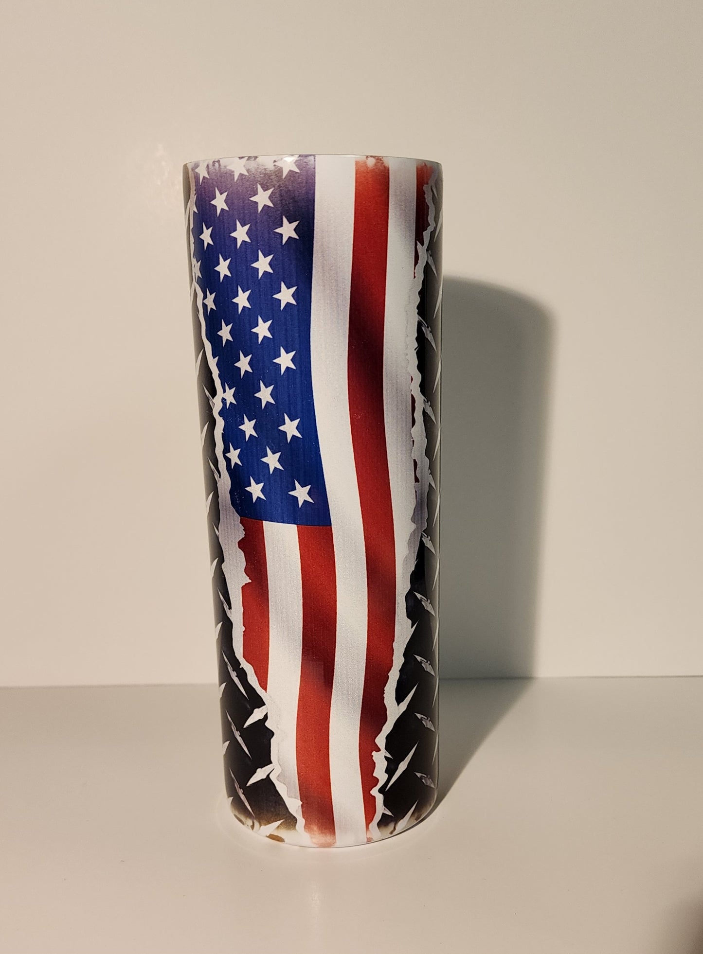Chrome Ragged Flag Tumbler