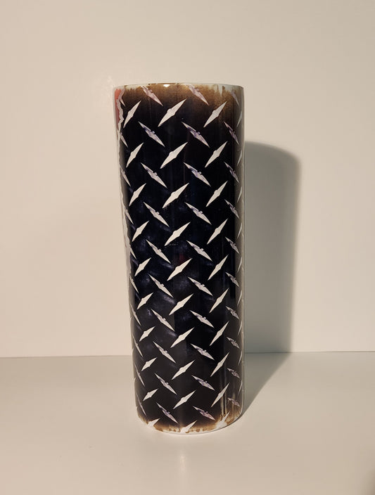 Dark Blue 2-Chrome Ragged Flag Tumbler