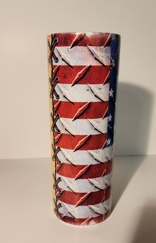 Dark Blue 5-Don't Tread on Me" Gadsden Flag & American Steel Tumbler