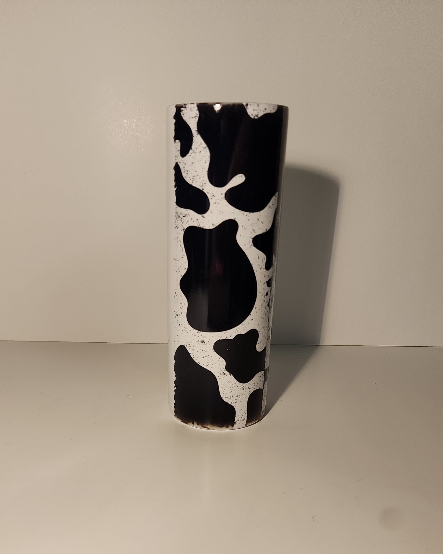 Purple 2-Mama with Cow Print Tumbler