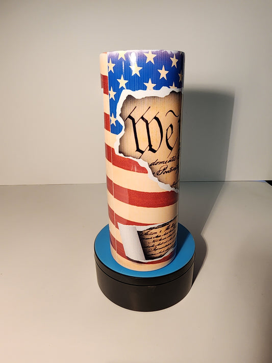 Dark Blue 6-Patriotic "We the People" Tumbler