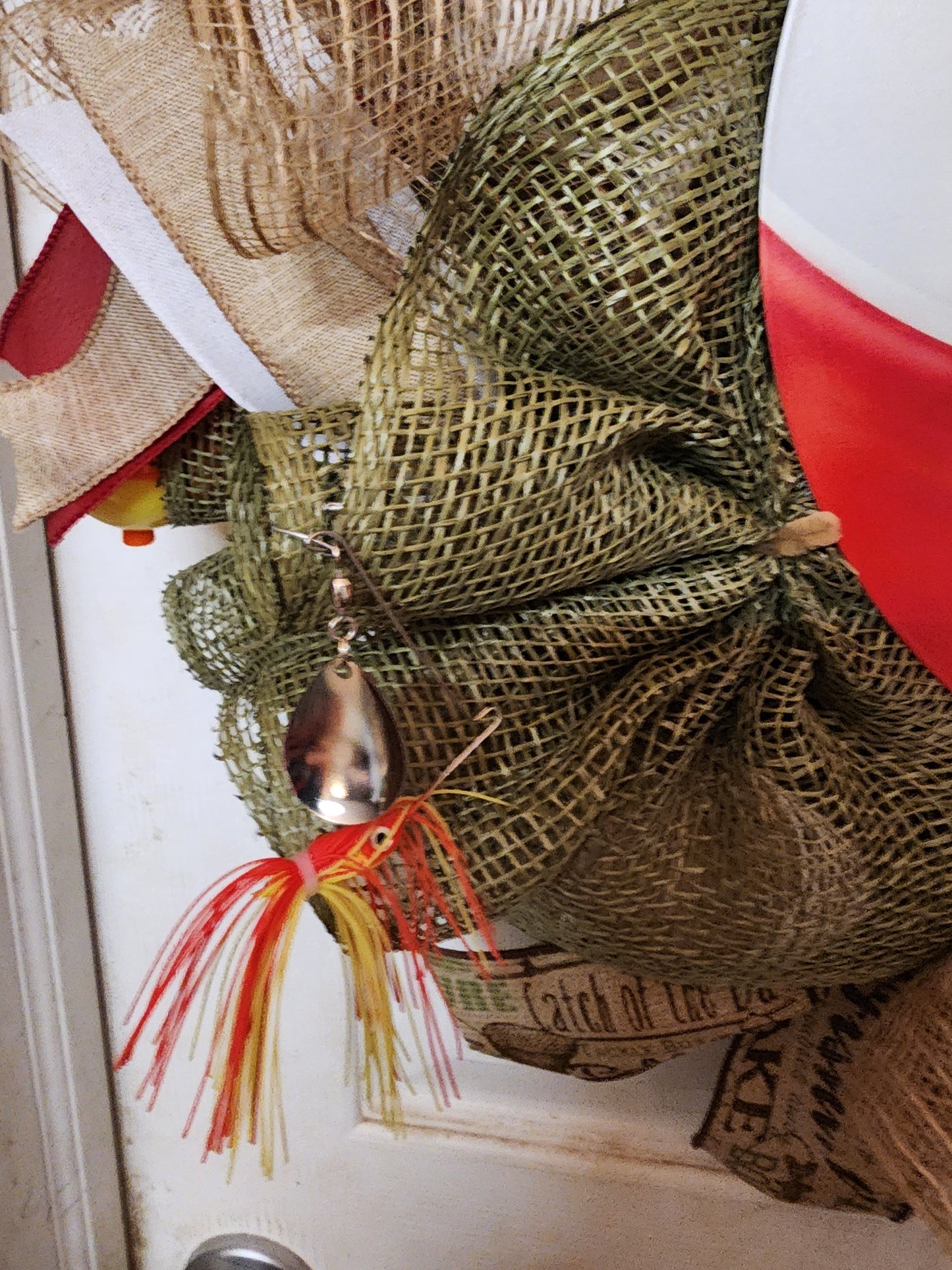 If I'm Missing I've Gone Fishing Wreath