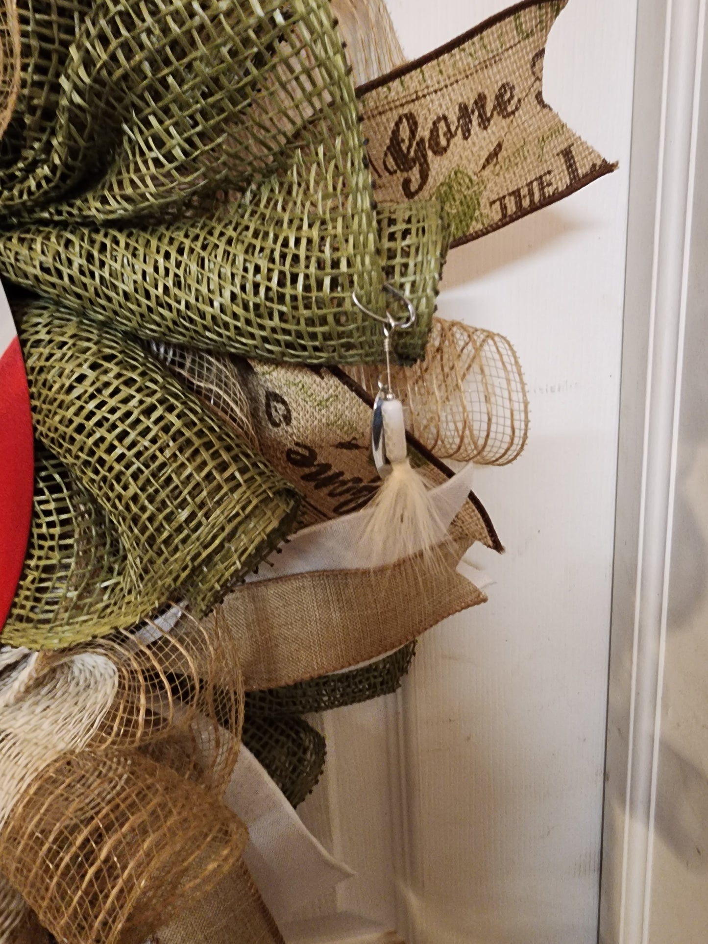 If I'm Missing I've Gone Fishing Wreath