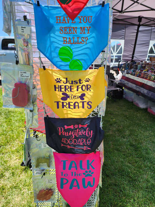 🐶 Handmade Dog Bandana (Medium)– Fits Up to 20” Neck, Customizable & Made in the USA