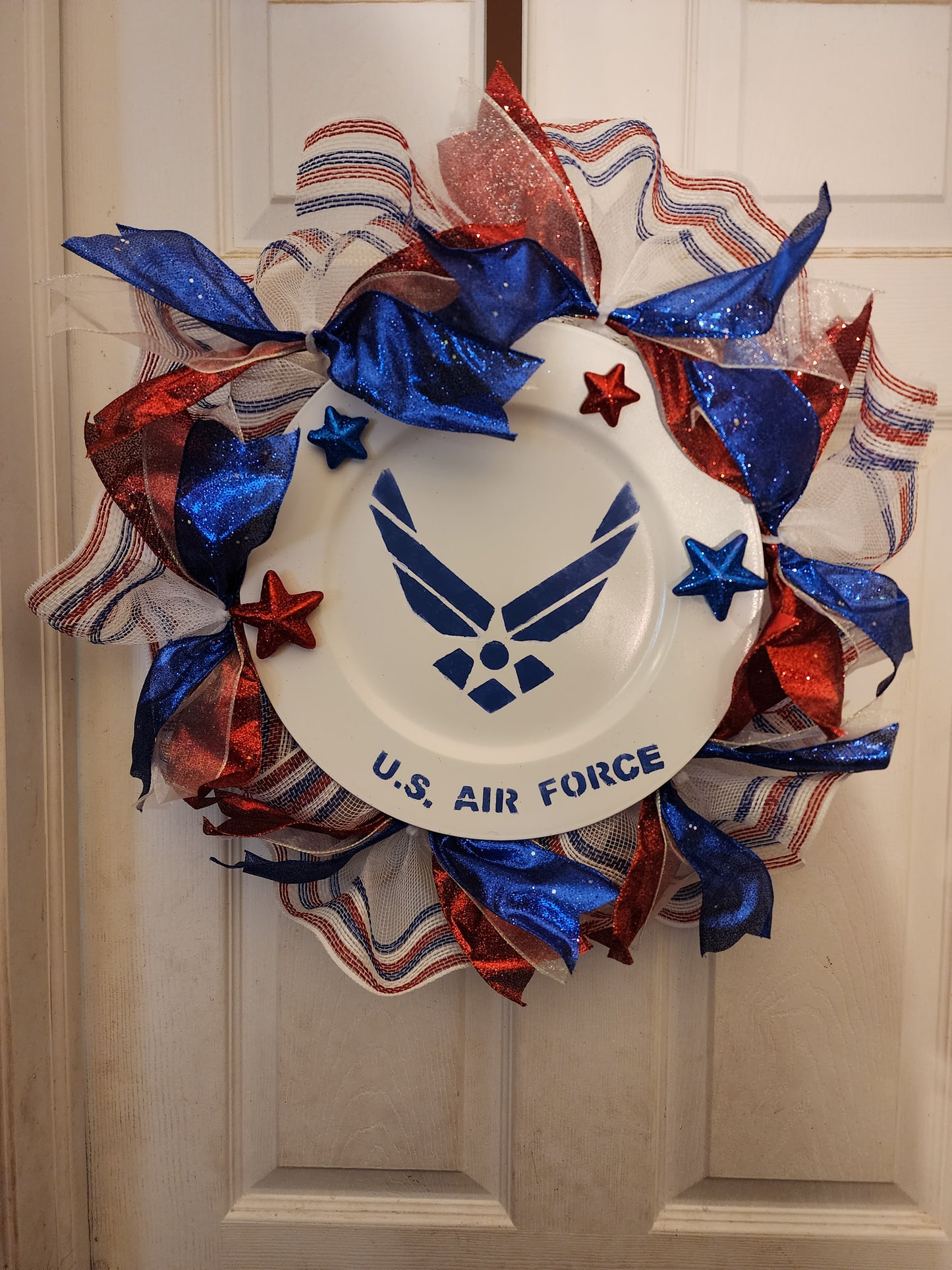 Air Force Deco Mesh Wreath