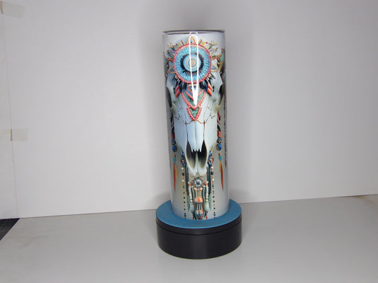 Green 15-Boho Bull Skull 30oz Tumbler – Southwest Tribal Design