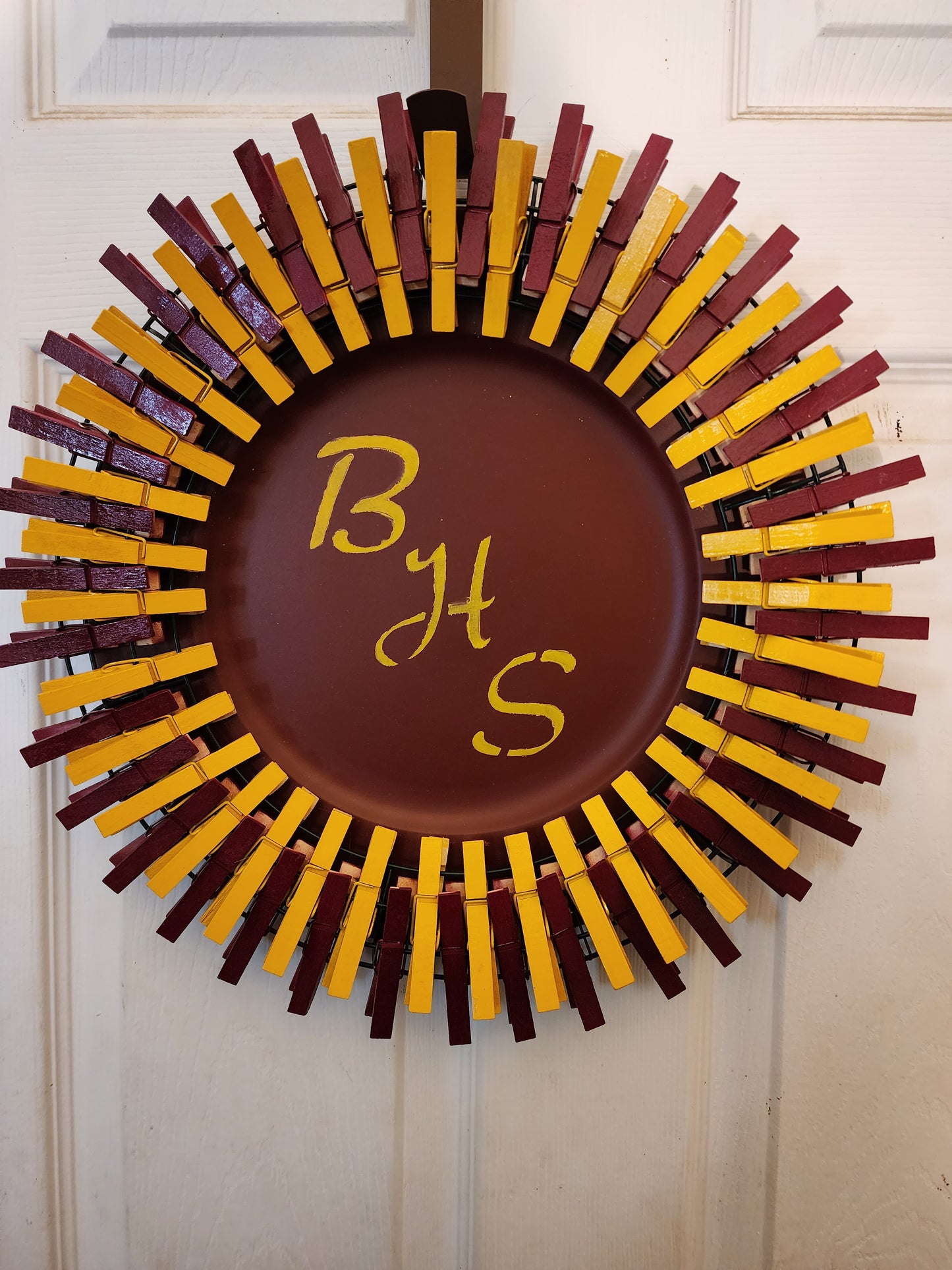 Brush High School Clothespin Wreath