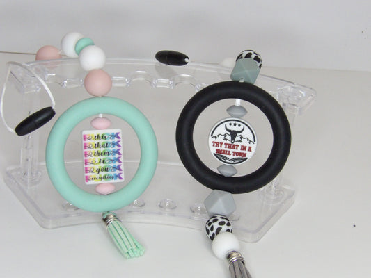 🚗 Beaded Car Charms with Short Tassel or Lobster Claw – Handmade, Customizable & Made in the USA