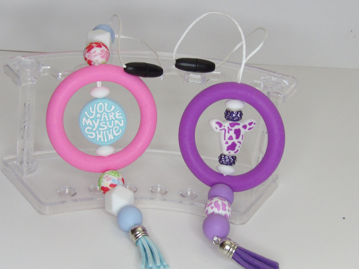 🚗 Beaded Car Charms with Short Tassel or Lobster Claw – Handmade, Customizable & Made in the USA