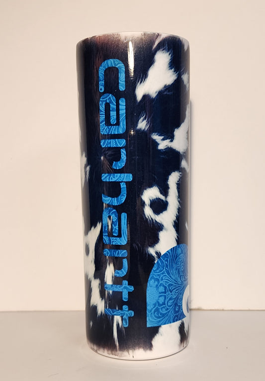 Yellow 2-Carhartt-Inspired 20oz Tumbler – Rugged & Stylish Drinkware 🔵🐄