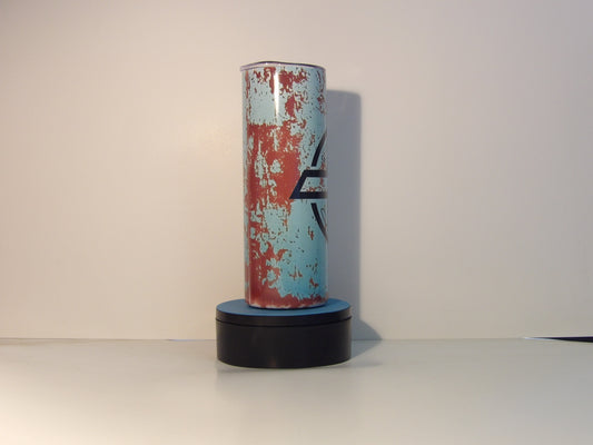 Orange 1- Distressed Rust Blue Genuine Chevy Emblem Design