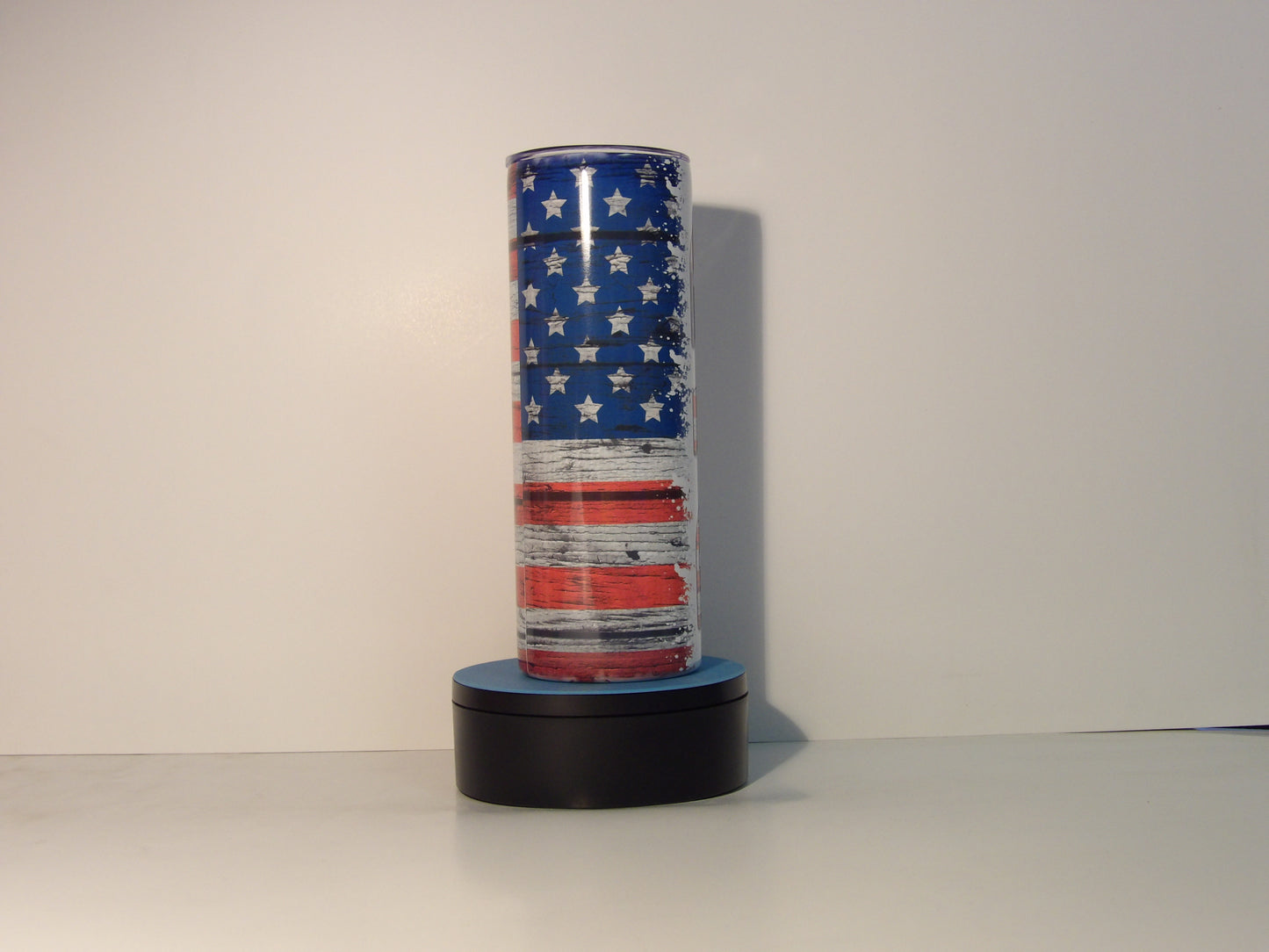 Dark Blue 7-Patriotic "DAD" Tumbler – American Flag Design