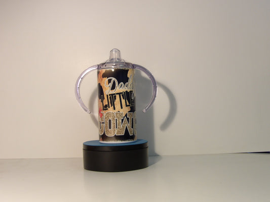 Purple 13-"Daddy’s Little Cowgirl” 12oz Sippy Cup