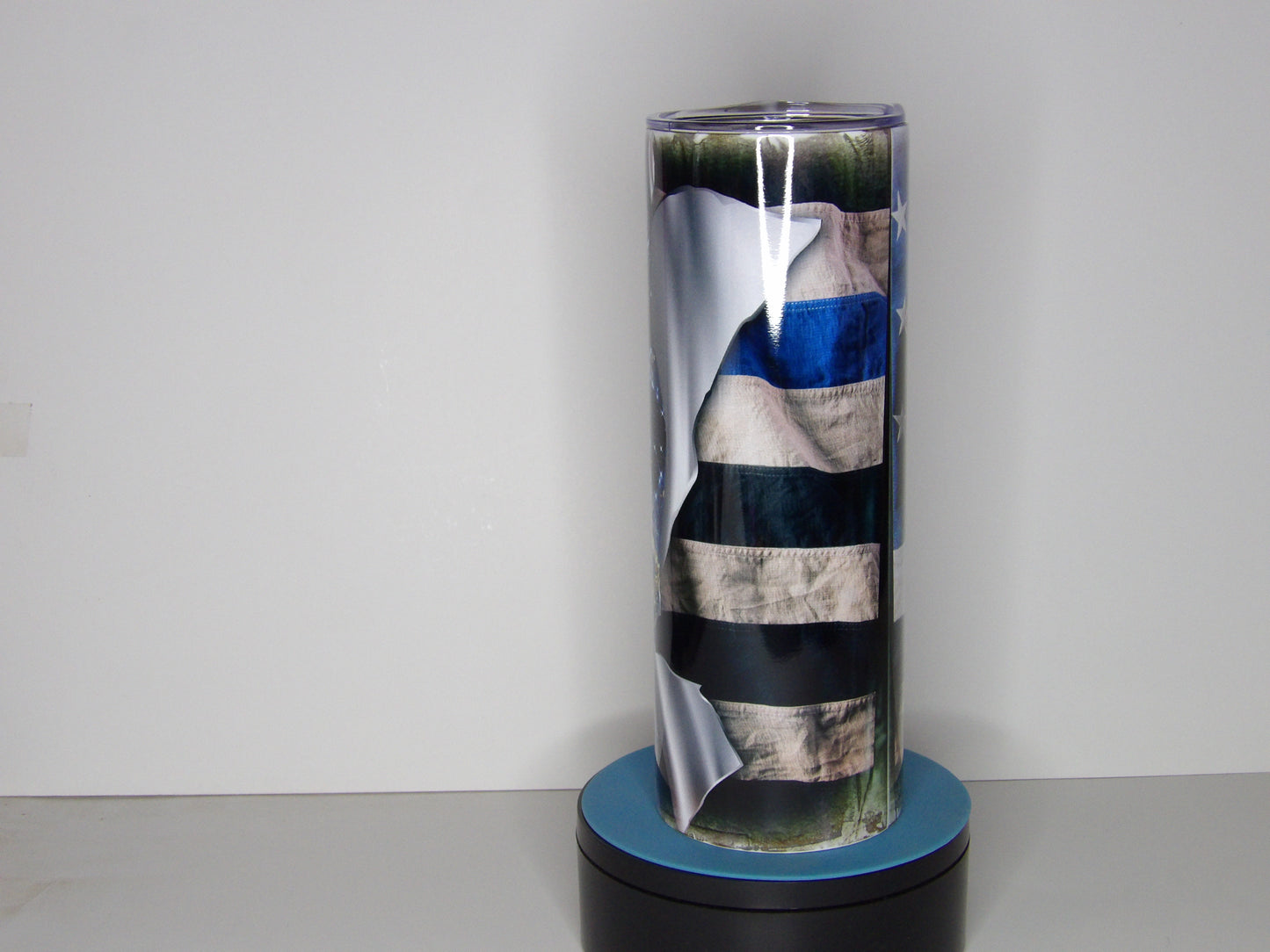 Pink 31-EMS American Flag Tumbler – Star of Life Blue Galaxy Design