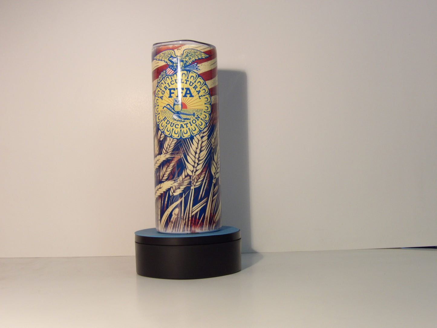 Light Blue 6-FFA Patriotic Tumbler – American Flag