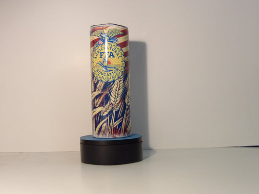 Light Blue 6-FFA Patriotic Tumbler – American Flag