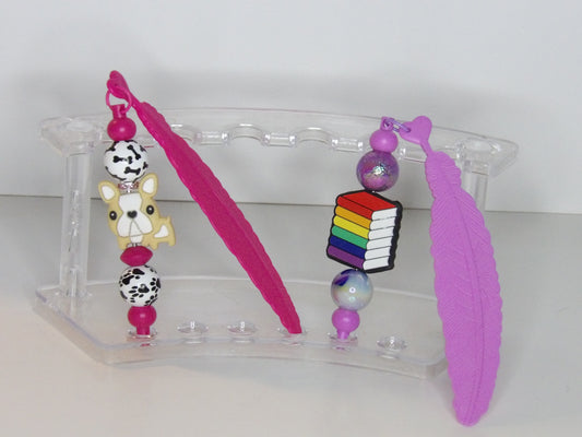 Handmade Beaded Feather Bookmarks – Fun & Colorful Silicone Design