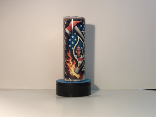 Pink 1-Maltese Cross with American Flag Design