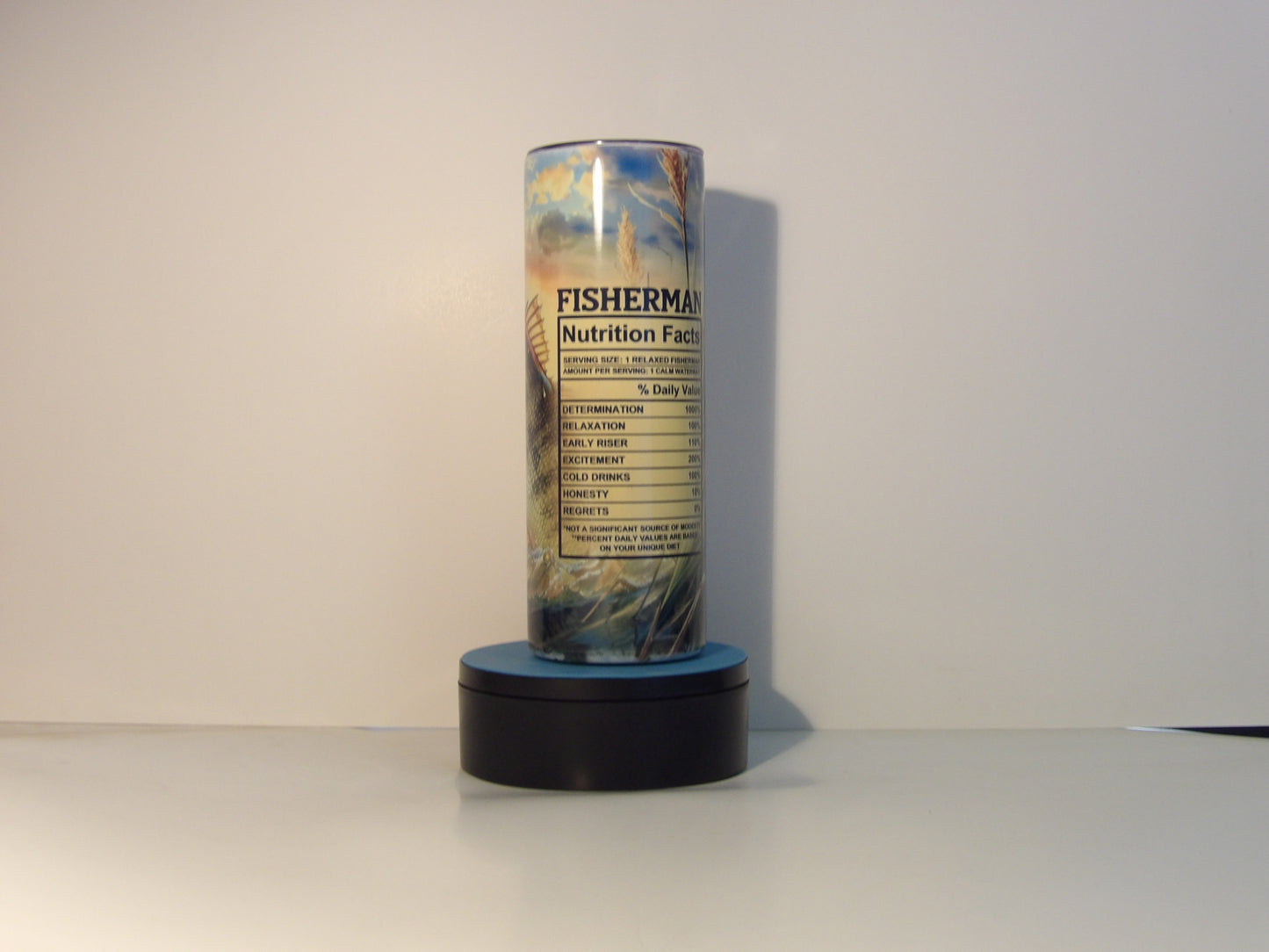 Red 2-Fishing– “Keeping It Reel” Design with Fisherman Nutrition Facts