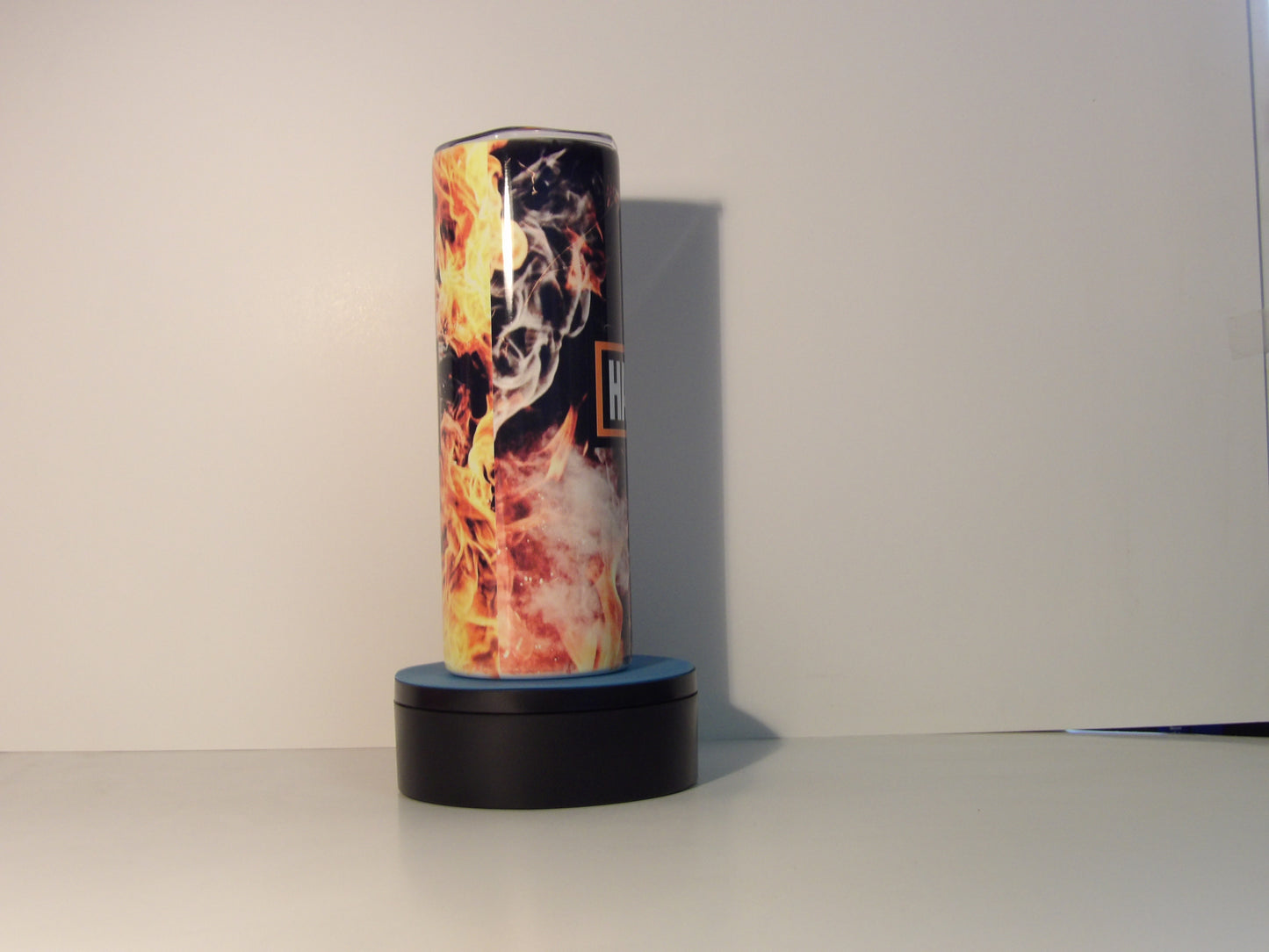 Orange 8 Harley-Davidson Inspired Flame Tumbler – Fire & Smoke Design