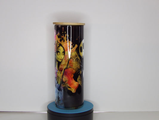 Yellow 21-NBC Sally&Jack-🥤 25 oz Clear Glass Tumbler with Straw – Stylish, Durable & Perfect for Cold Drinks