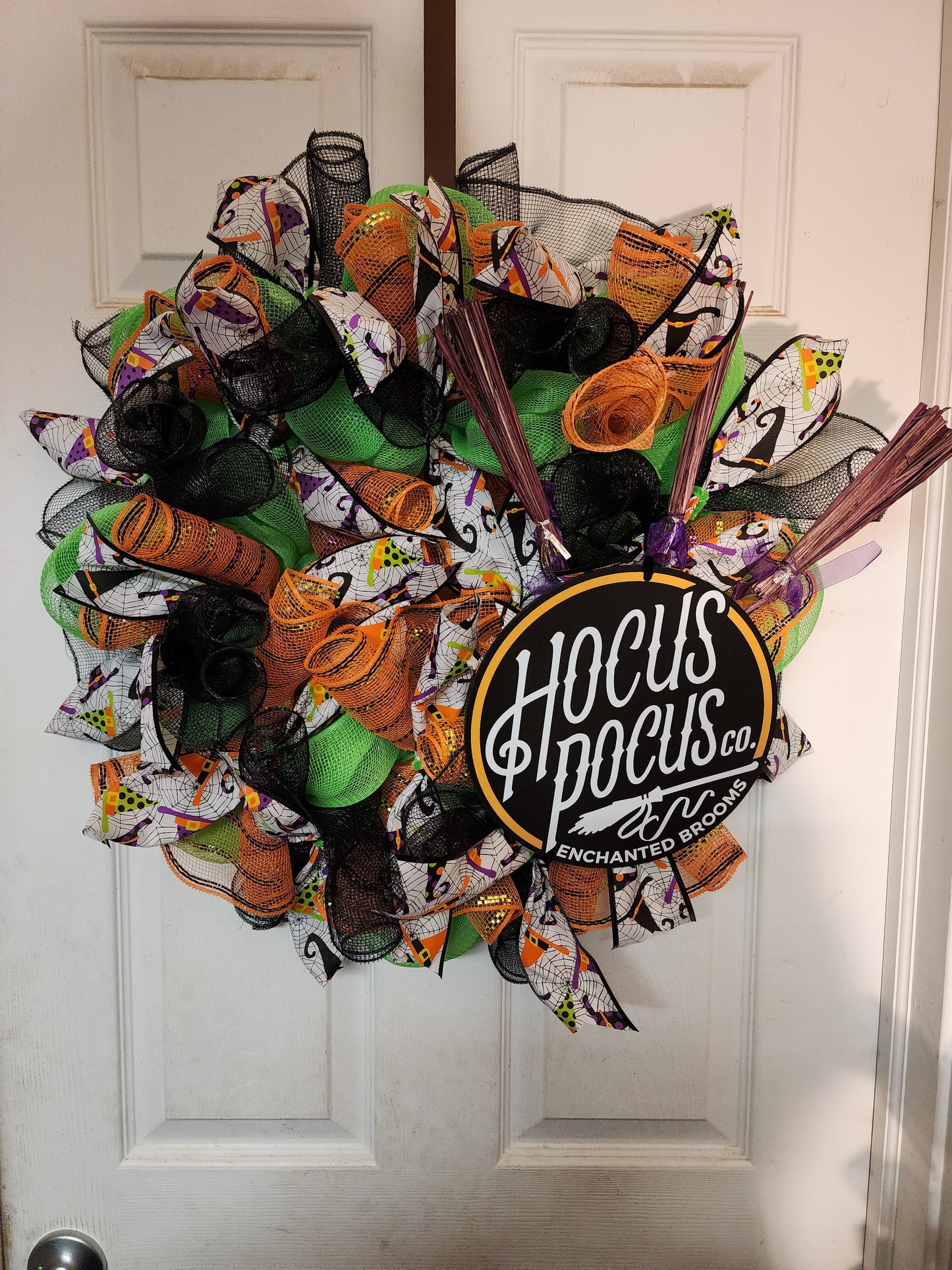 Hocus Pocus Broomstick Wreath