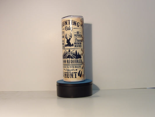 Red 3-Hunting Rules– Deer, American Flag & Outdoorsman Design