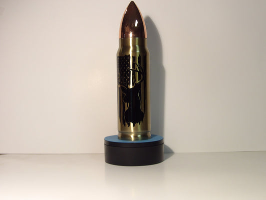 Bullet-Shaped Hunting Thermos – 17oz Stainless Steel Hot & Cold Flask | "I'd Rather Be Hunting"