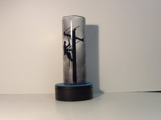 Pink 10-Support Our Linemen 20oz Tumbler – Honoring the Heroes Who Keep the Lights On ⚡🔩