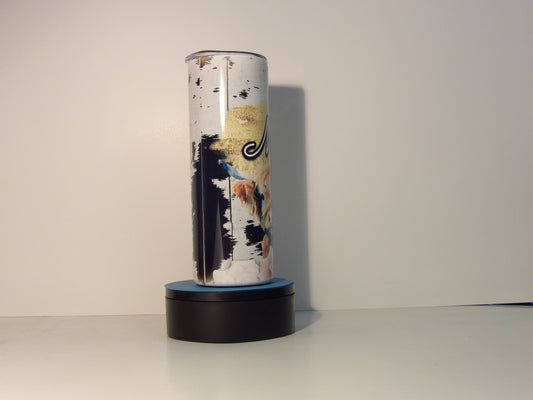 Purple 5-Momma Highland Cow– Floral Cow Print for Mom