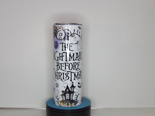 Yellow 19-NBC-🎃 The Nightmare Before Christmas 20 oz Tumbler – Handmade in the USA with Straw
