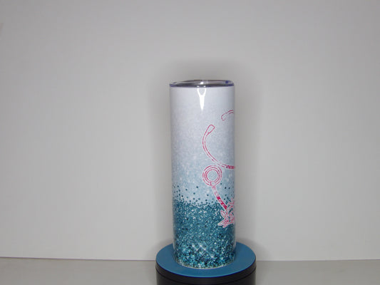 Pink 18-20 oz Skinny Tumbler – Nurse Life “Not All Heroes Wear Capes” Design