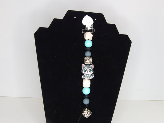 Handmade Silicone and Beaded Pacifier Clip – Cute and Functional Pacifier Holder, USA Made