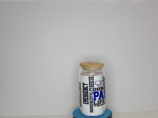 Pink 15-Paramedic Sayings Glass Jar – A Tribute to Life-Saving Heroes 🚑💙