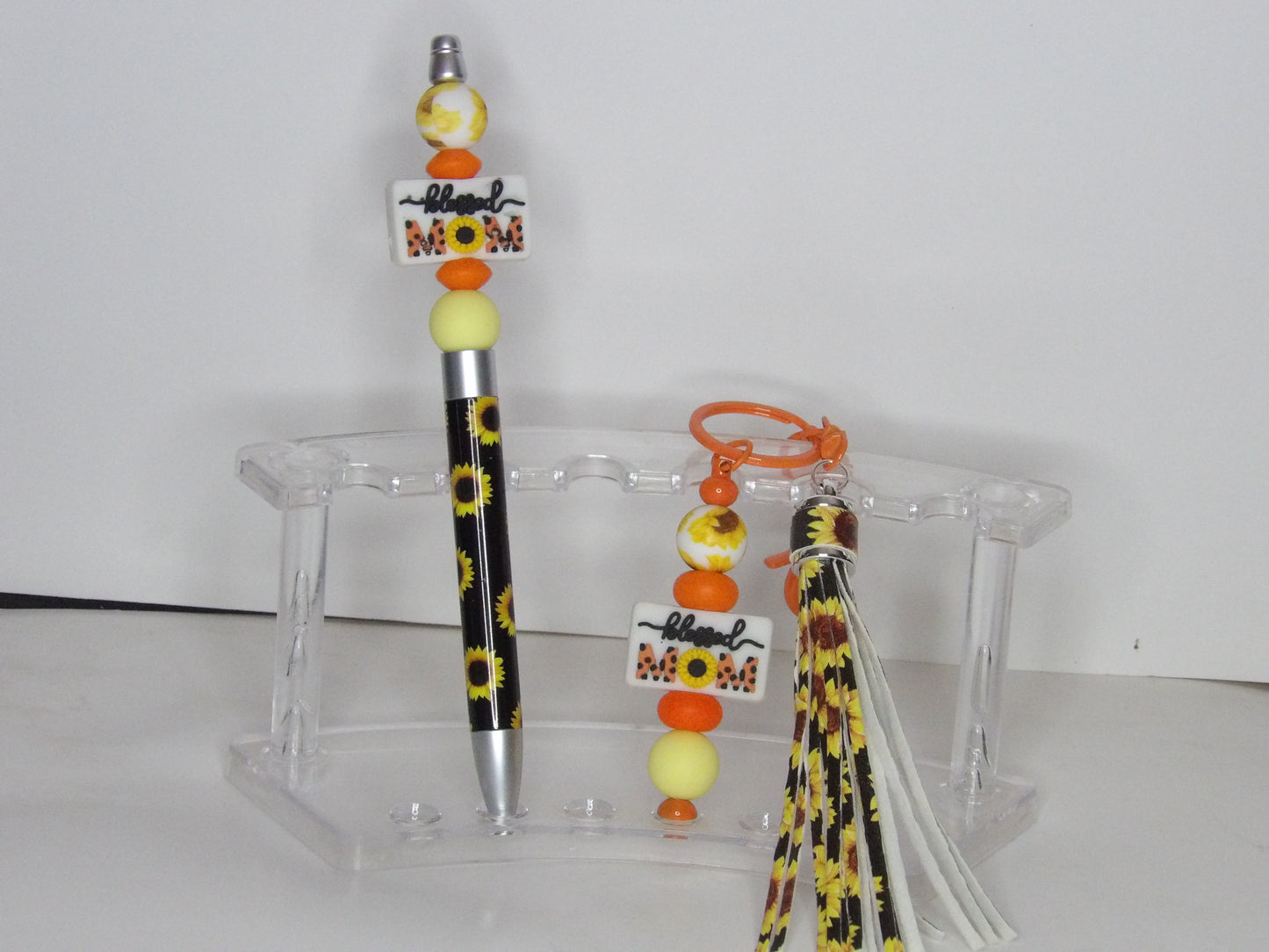 Beaded Pen & Keychain Sets with Bow or Tassel – Handmade in the USA