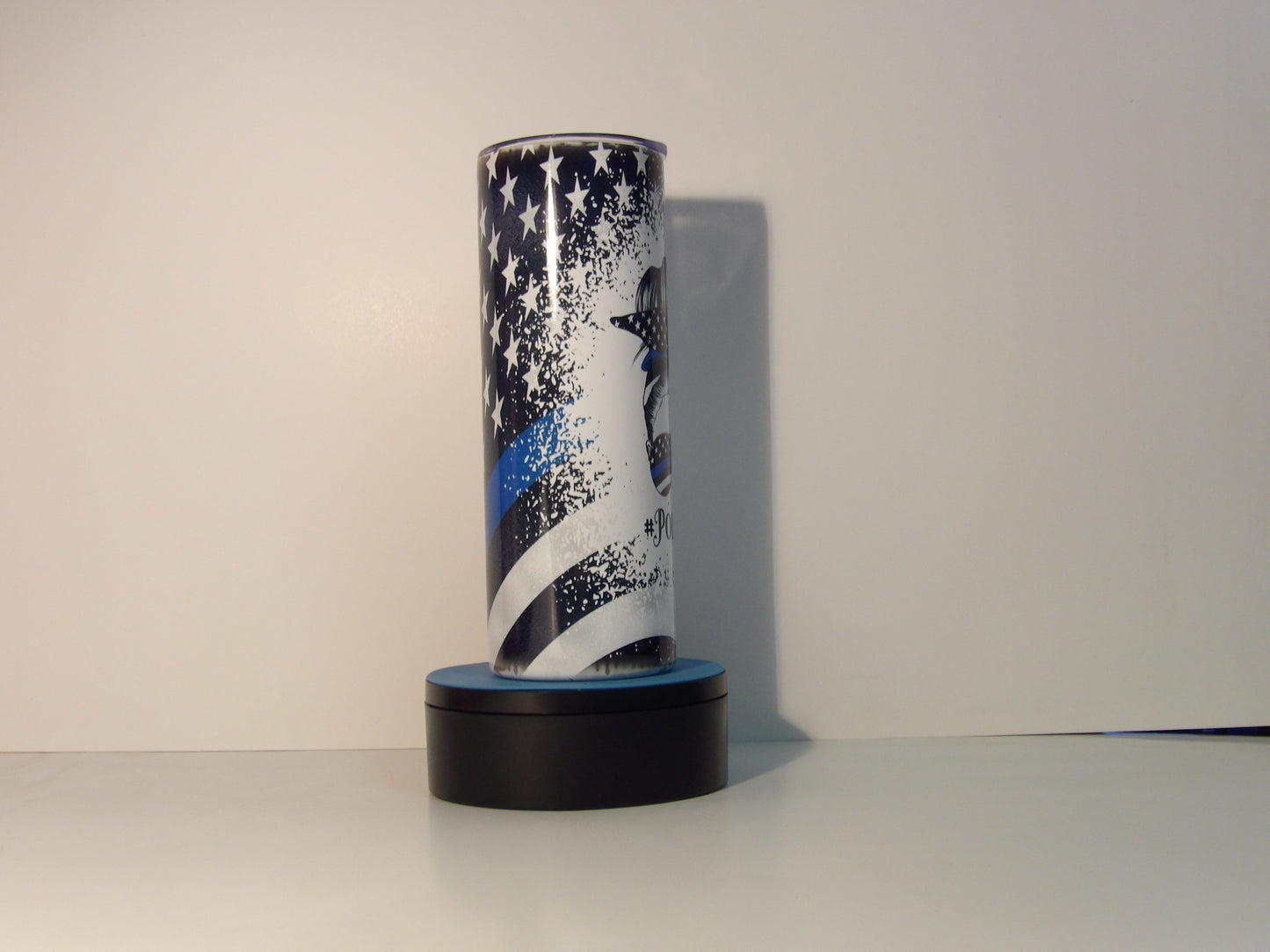 Pink 6-Police Wife Tumbler – Thin Blue Line Design