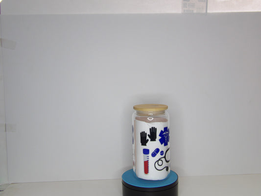 Pink 17-Pharmacy-Themed Glass Jar – A Perfect Gift for Pharmacists & Pharmacy Technicians