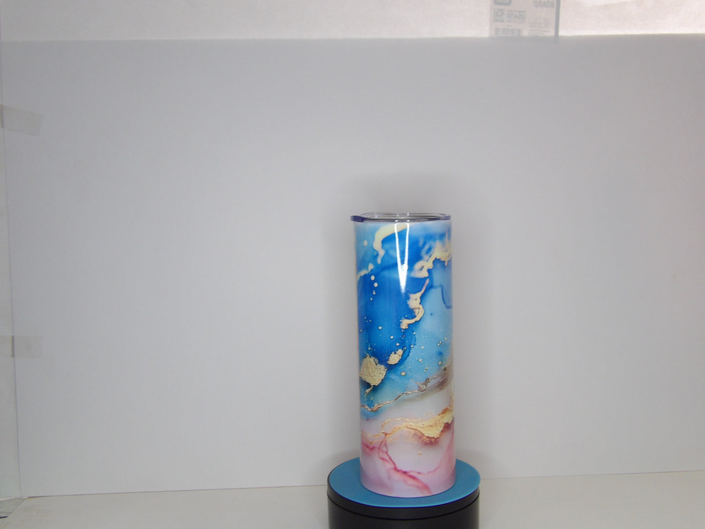 Light Blue 7-20oz Show Goat Tumbler – Colorful Marbled Design Stainless Steel Cup