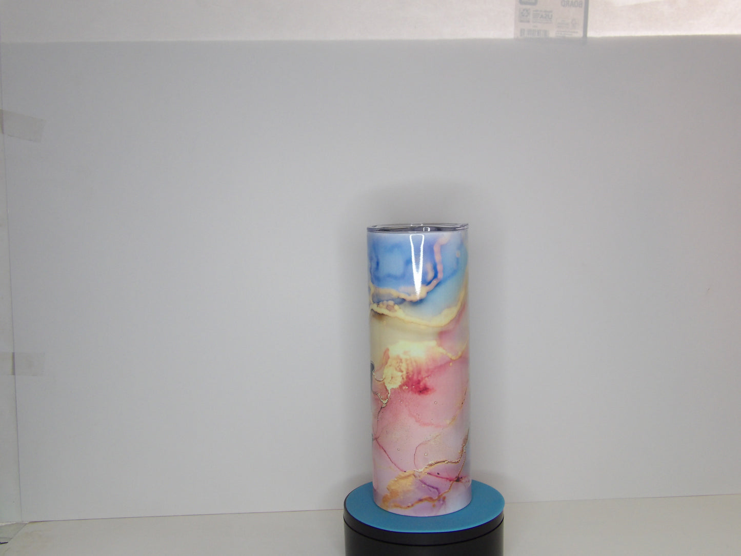 Light Blue 7-20oz Show Goat Tumbler – Colorful Marbled Design Stainless Steel Cup