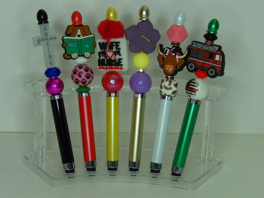 📱 Handmade Beaded Stylus Pens with Focal Charms – Stylish, Functional & Made in the USA